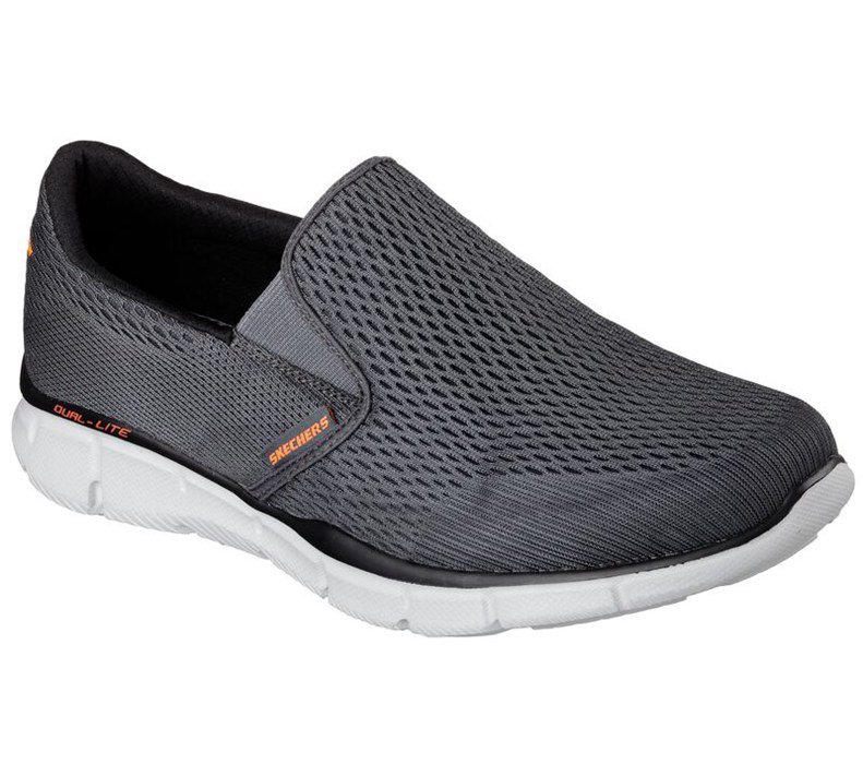 Skechers Herr Grå/Orange Slip On - Equalizer - Double Play - Sverige (QNHGM-9405)